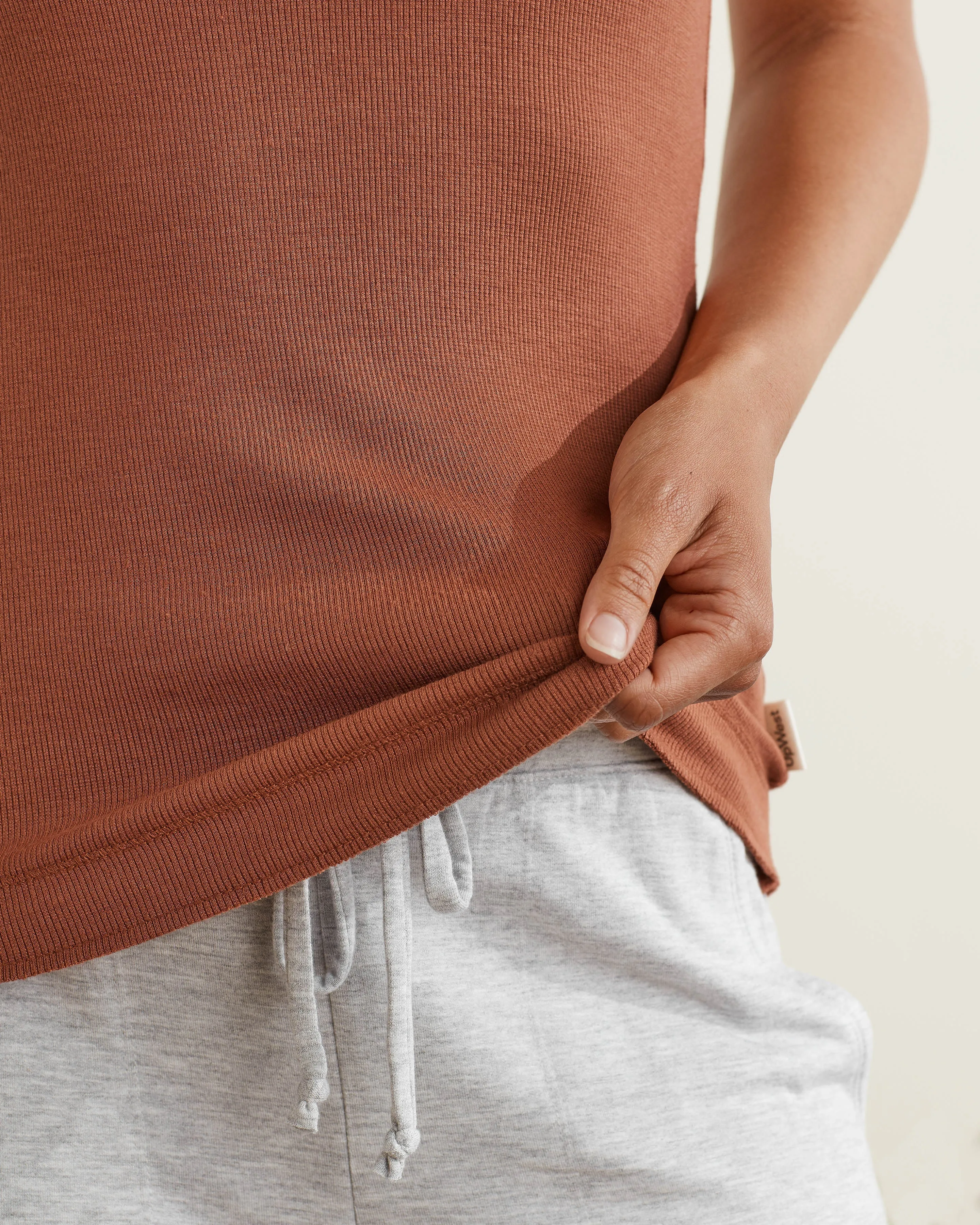 Straight-Hem Ribbed Layering Tank sold by UpWest product image thumbnail 3