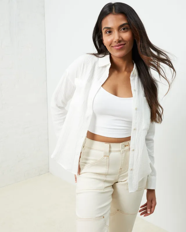 Coastal Cotton Button-Up Shirt sold by UpWest