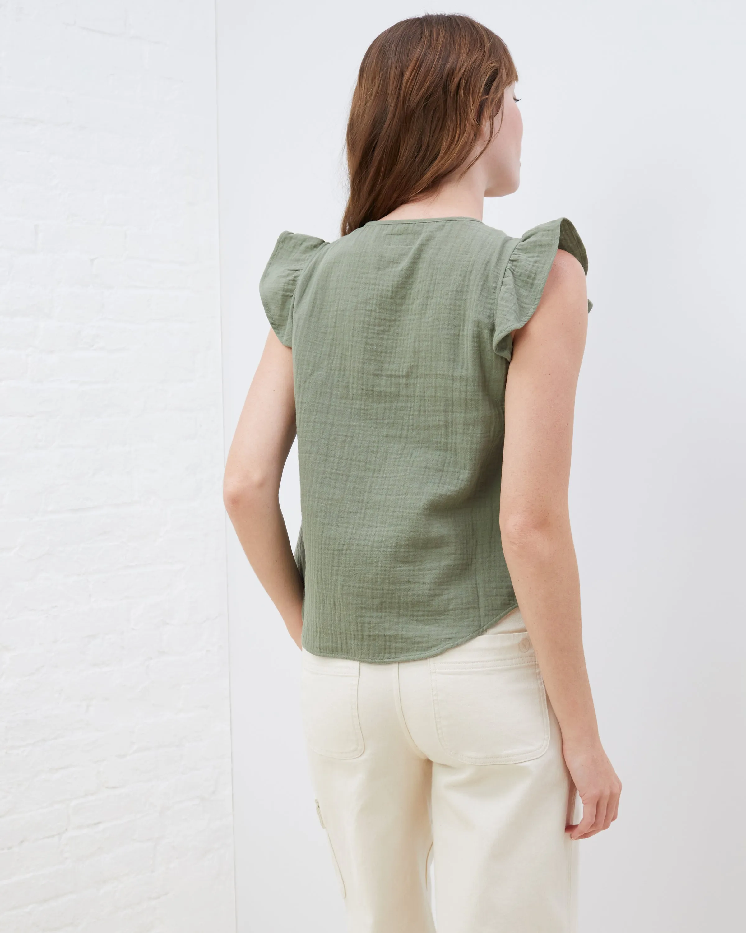 Flutter Sleeve V-Neck Top sold by UpWest product image thumbnail 2