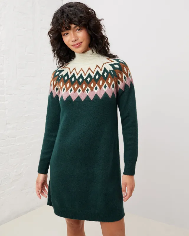 Comfy Vintage Fair Isle Sweater Dress sold by UpWest