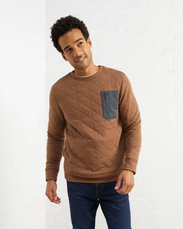 Quilted Crewneck sold by UpWest