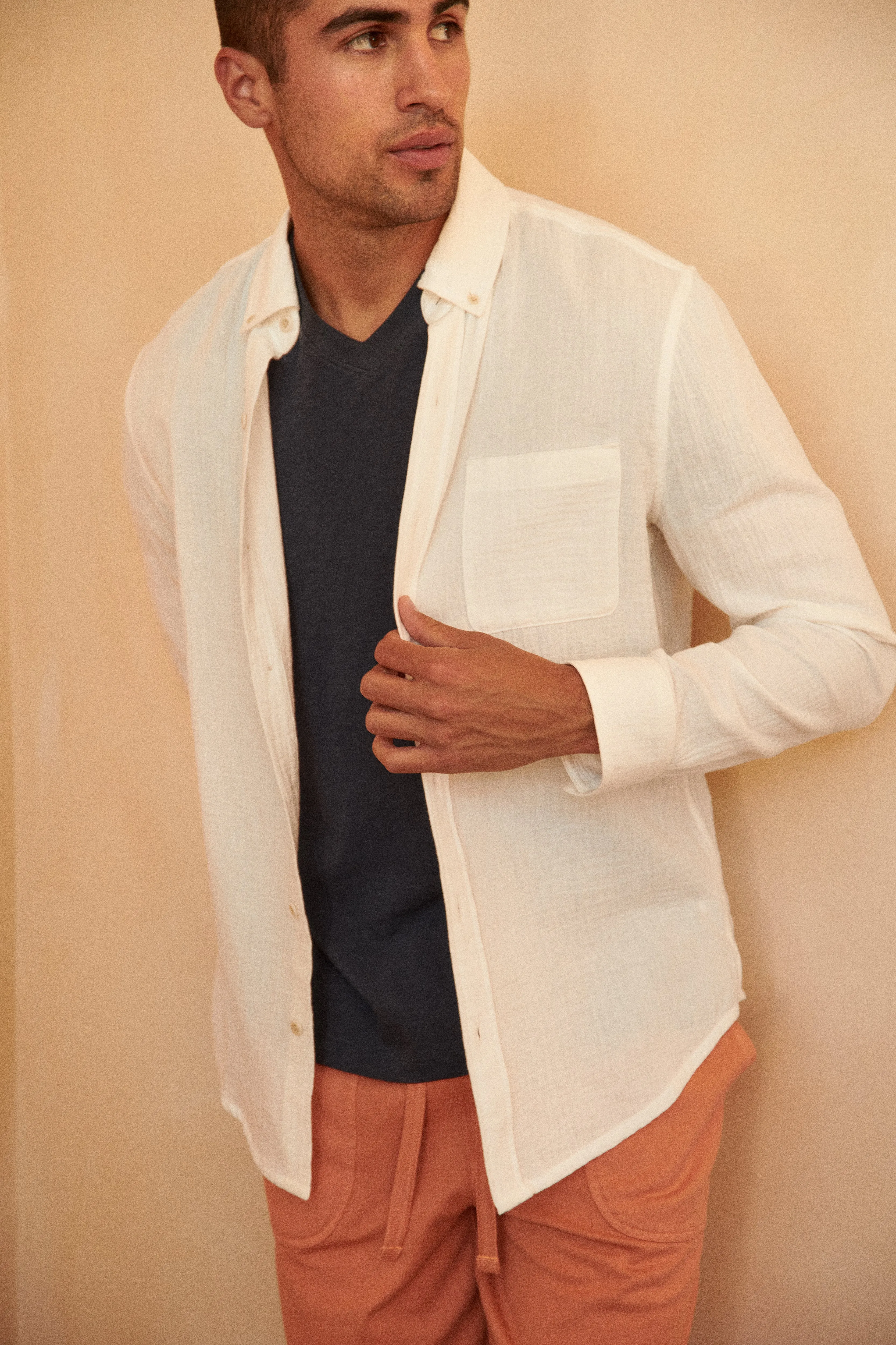 Coastal Cotton Button-Down Shirt sold by UpWest product image thumbnail 4