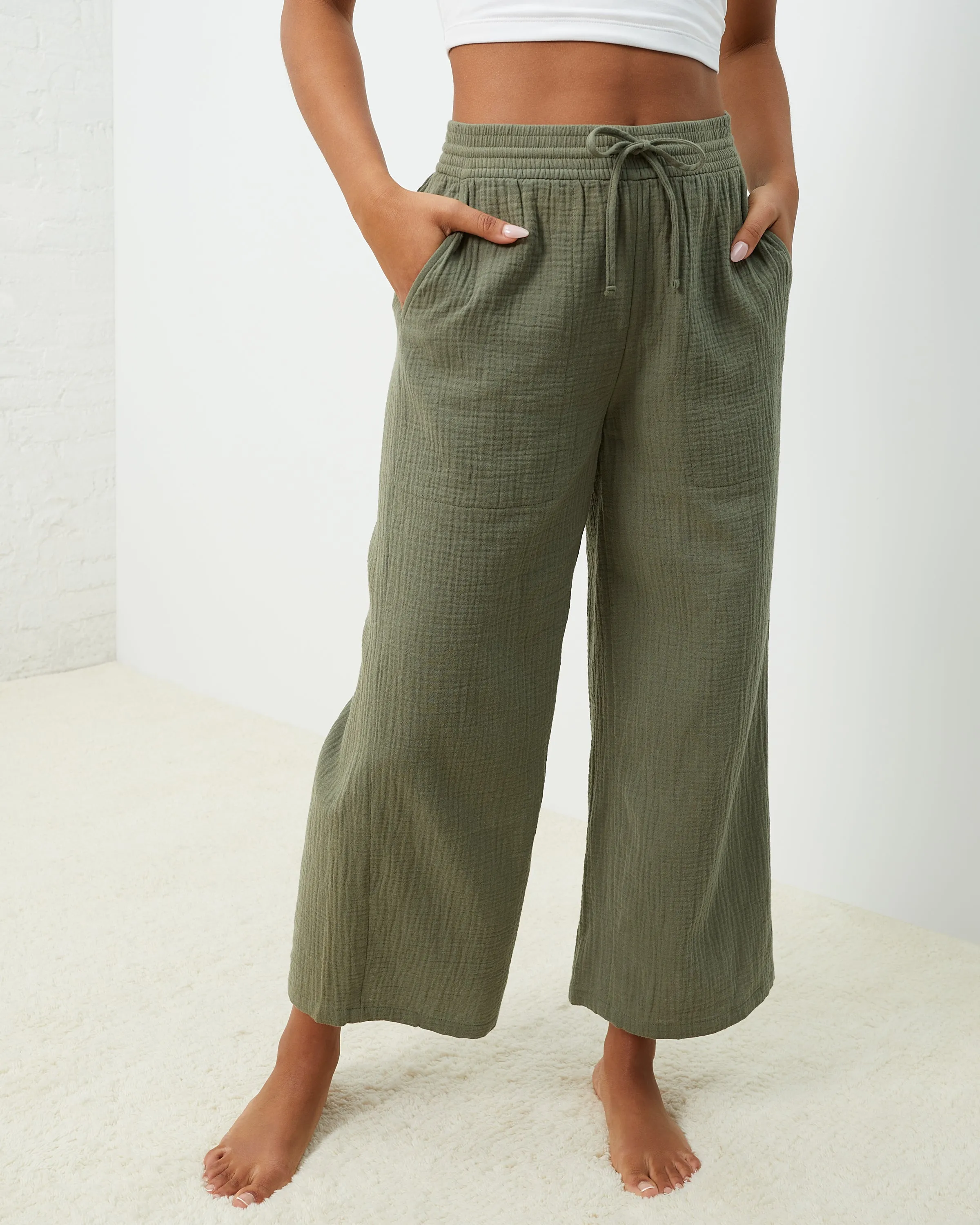 Coastal Cotton Wide-Leg Pant sold by UpWest