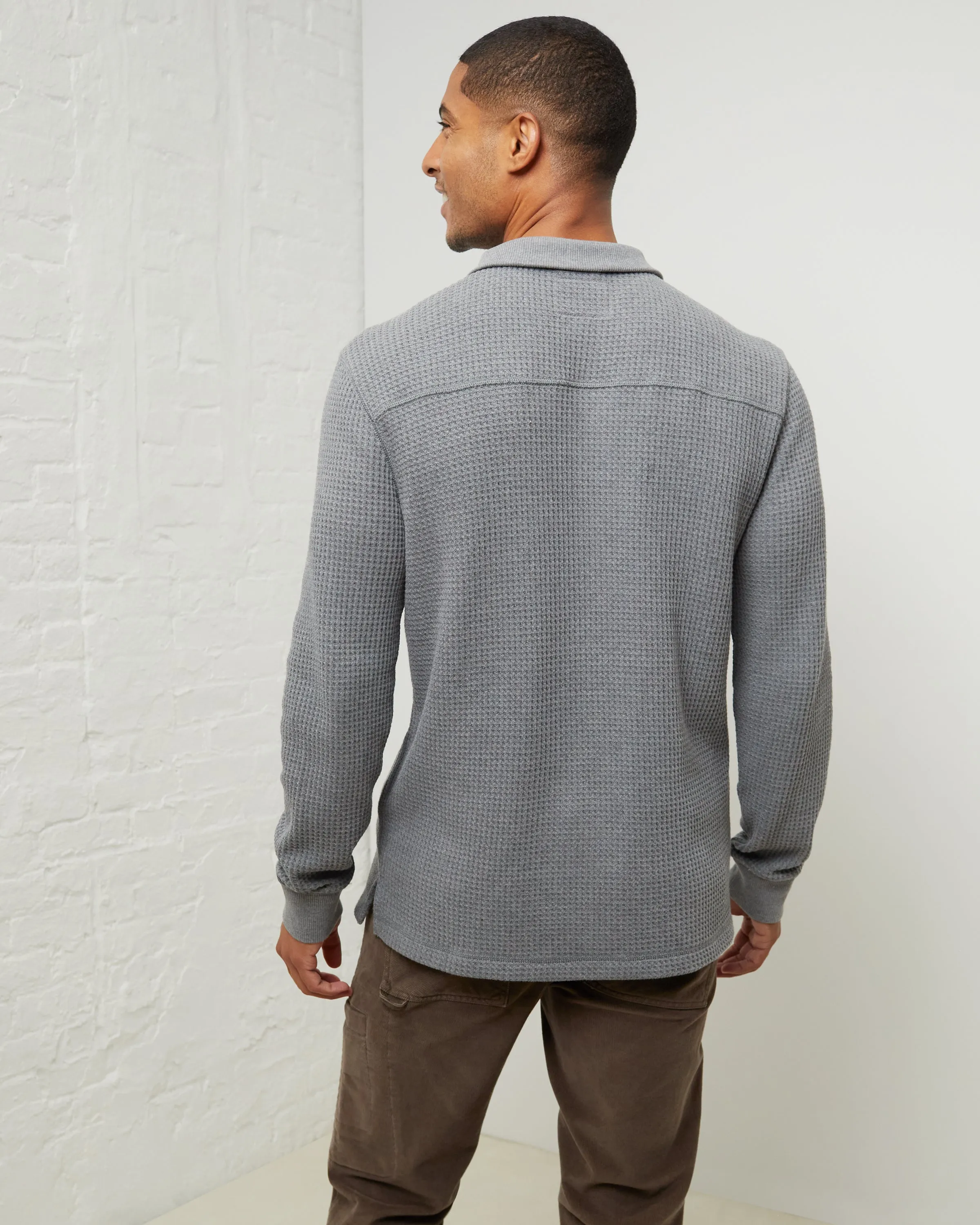 Cozy Up Mock Neck Waffle Tee sold by UpWest product image thumbnail 3