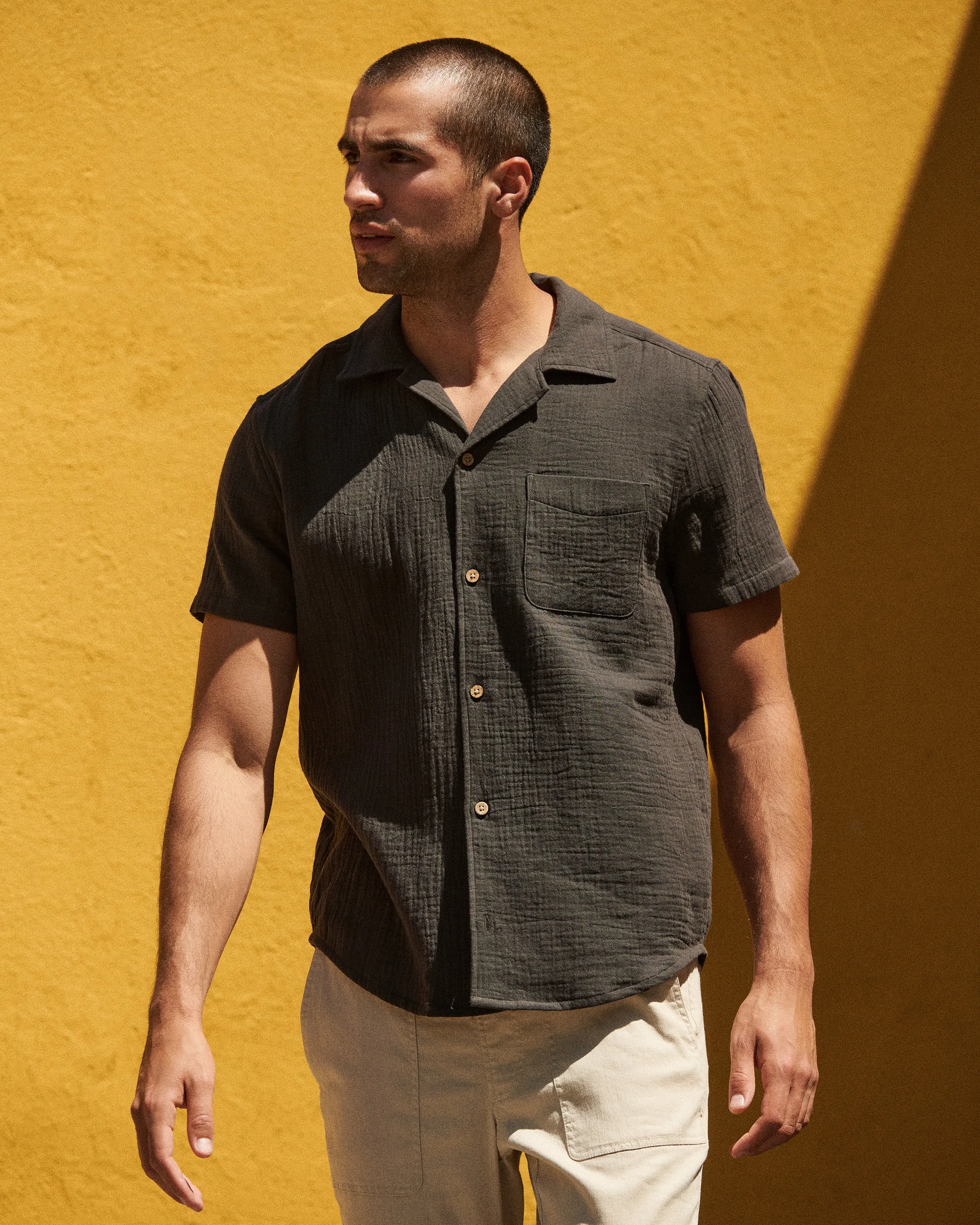 Coastal Cotton Camp Collar Shirt sold by UpWest