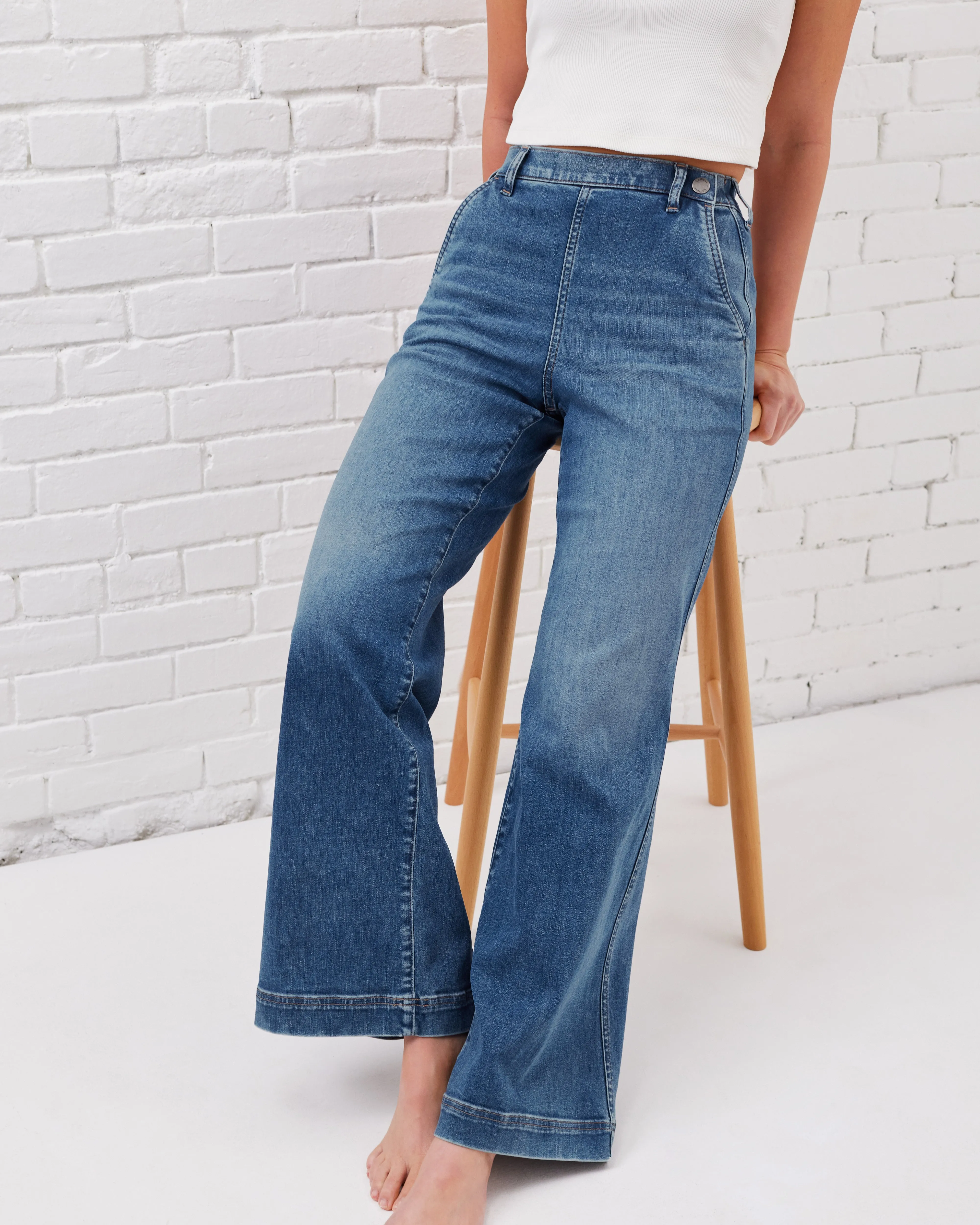 All-Day Wide-Leg Denim Trouser sold by UpWest product image thumbnail 4