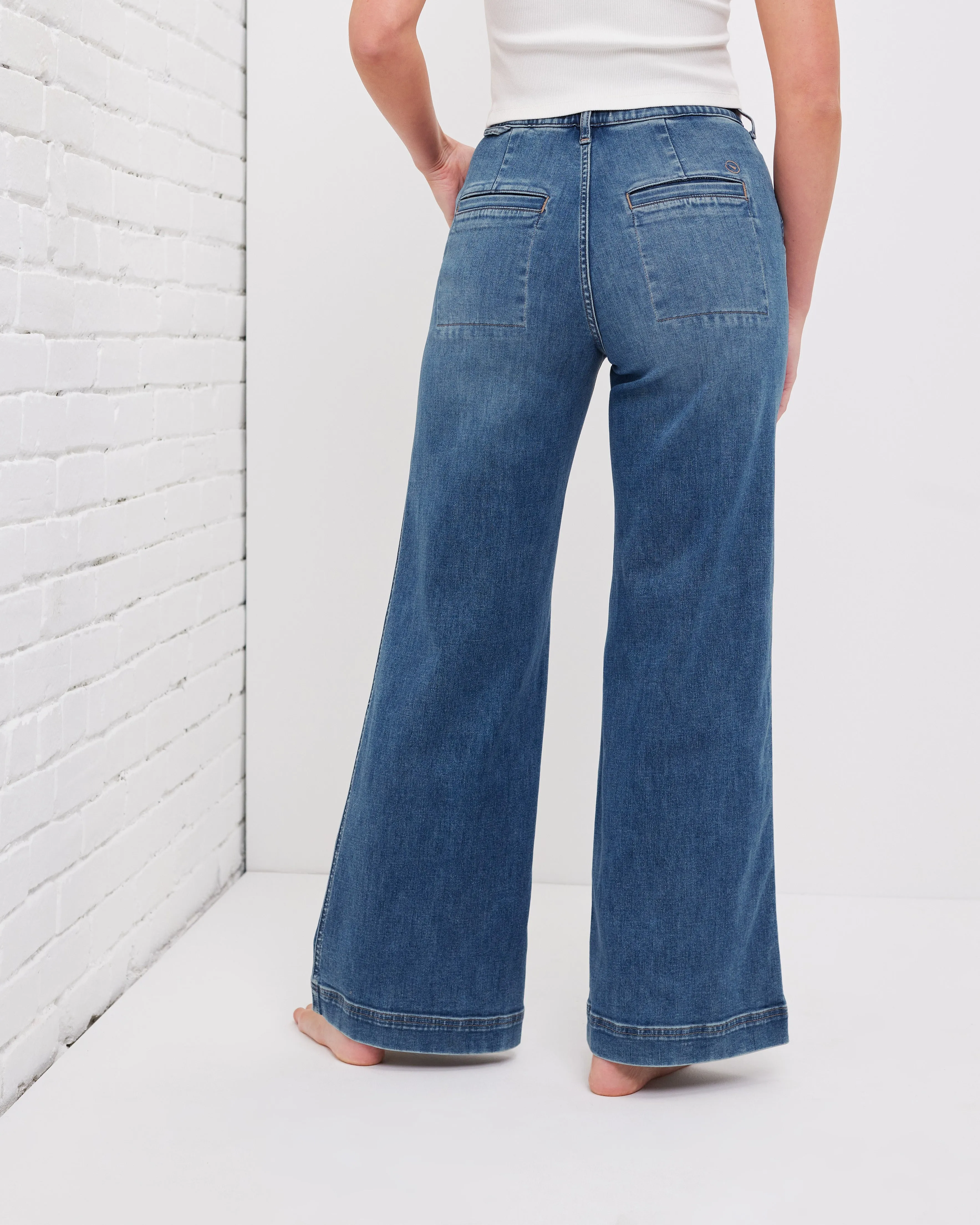All-Day Wide-Leg Denim Trouser sold by UpWest product image thumbnail 2