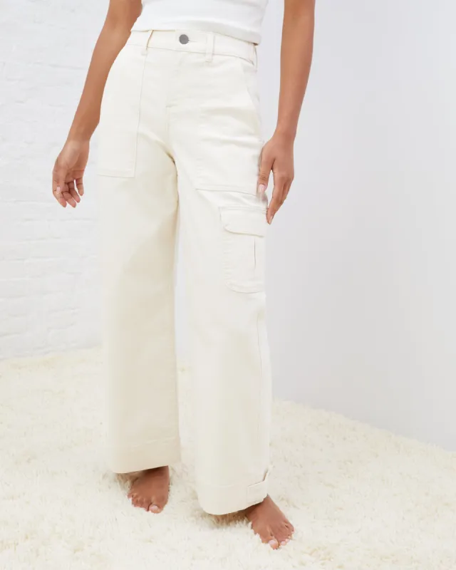 Convertible Wide-Leg Cargo Seed Denim sold by UpWest