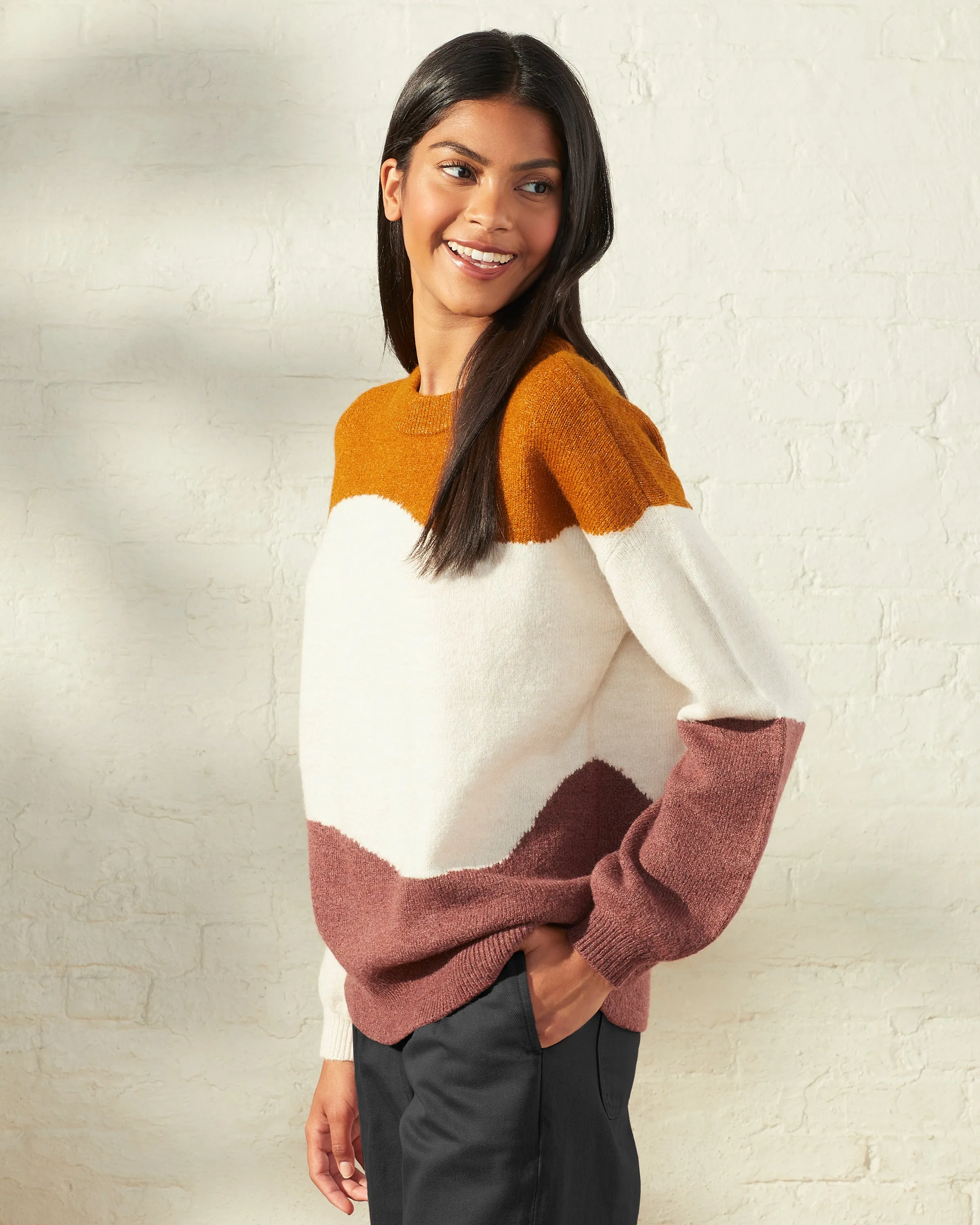Comfy Colorblock Sweater sold by UpWest product image thumbnail 2