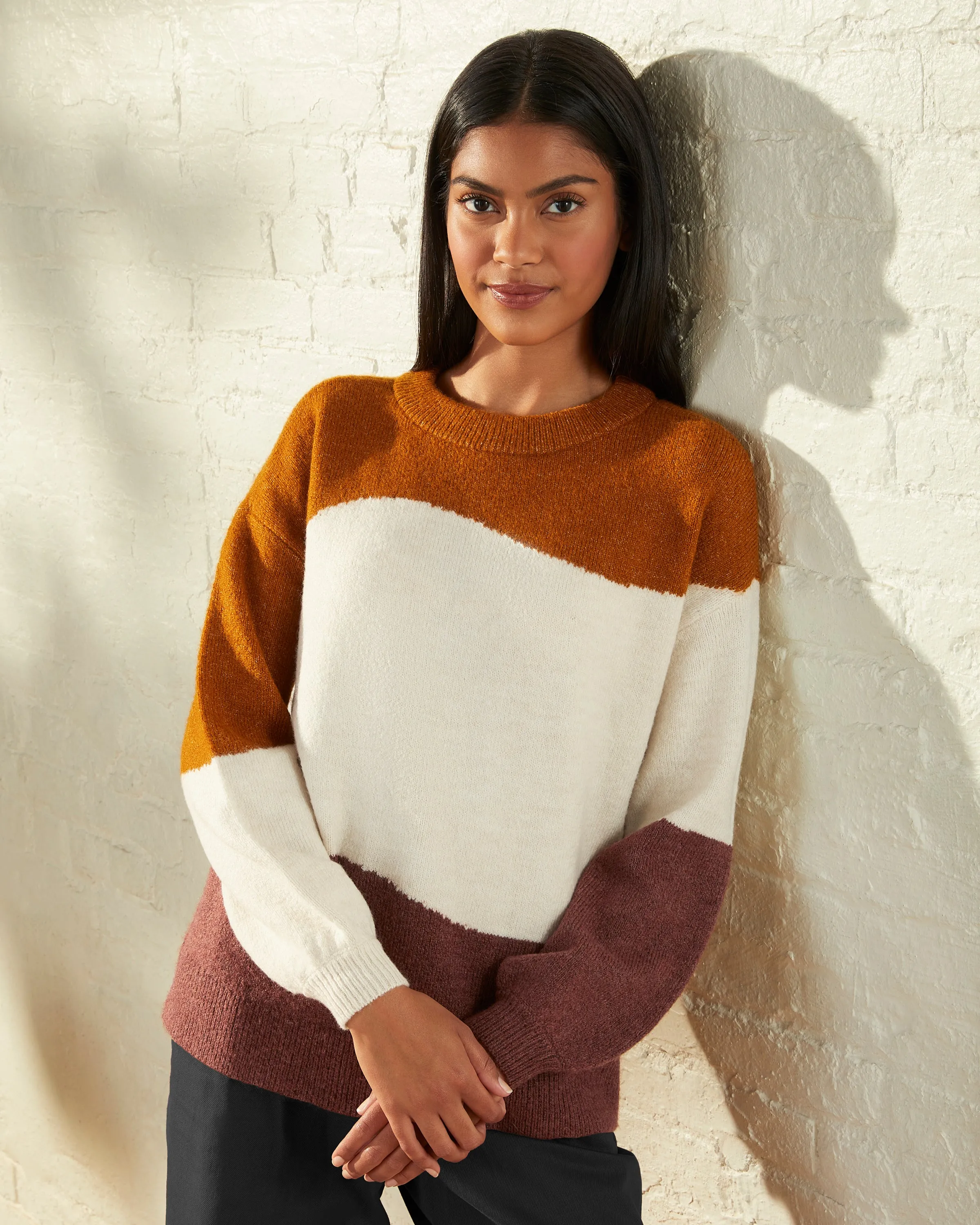 Comfy Colorblock Sweater sold by UpWest