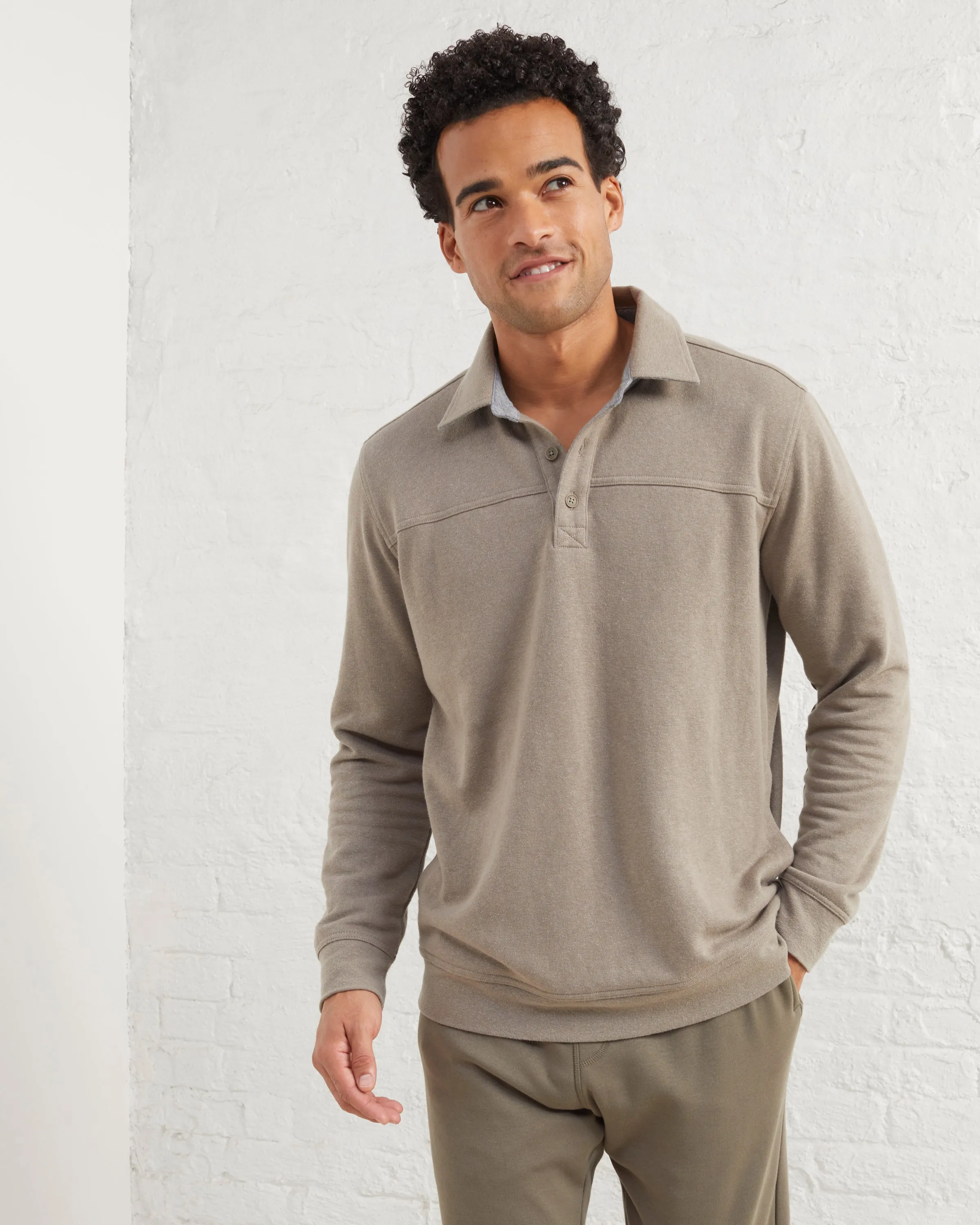 Hemp Sweatshirt Polo sold by UpWest