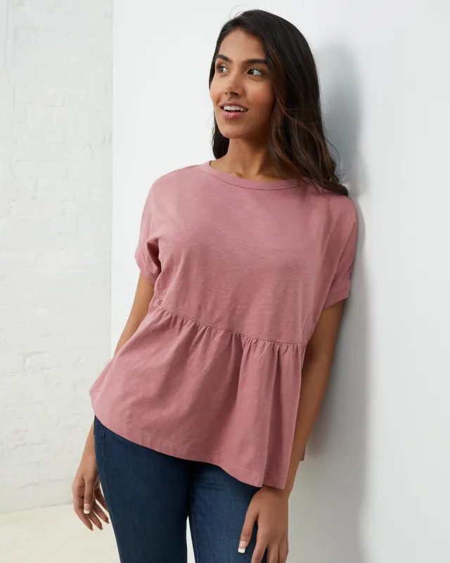 Clean Cotton Oversized Peplum Tee sold by UpWest