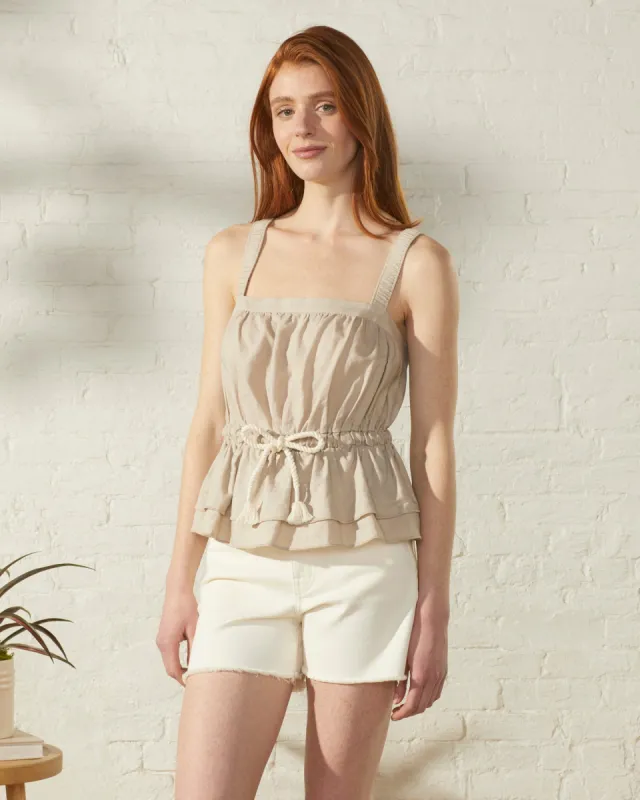 Cotton Linen Tank sold by UpWest