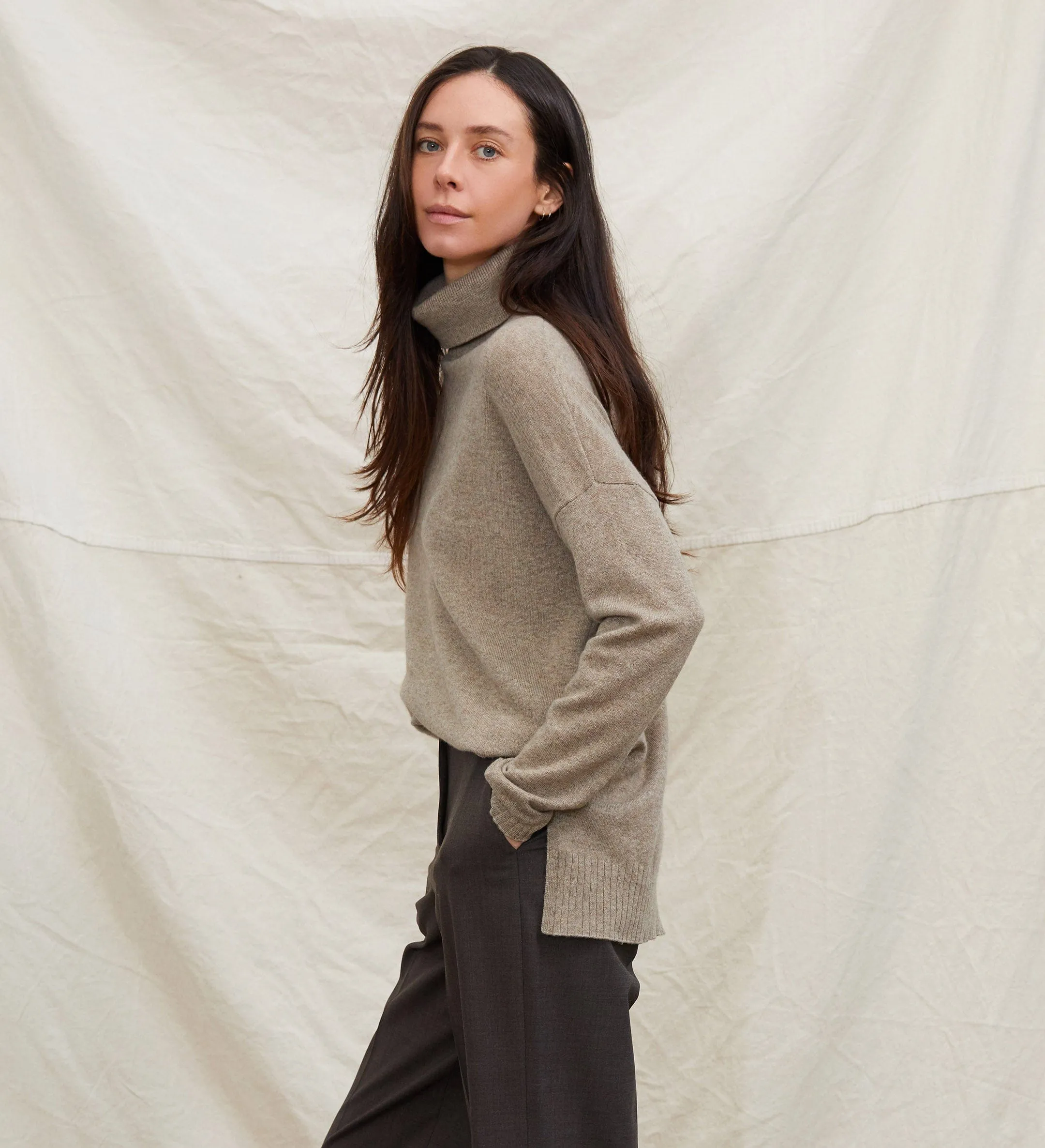 The Oversized Cashmere Turtleneck Sweater sold by State Cashmere product image thumbnail 5