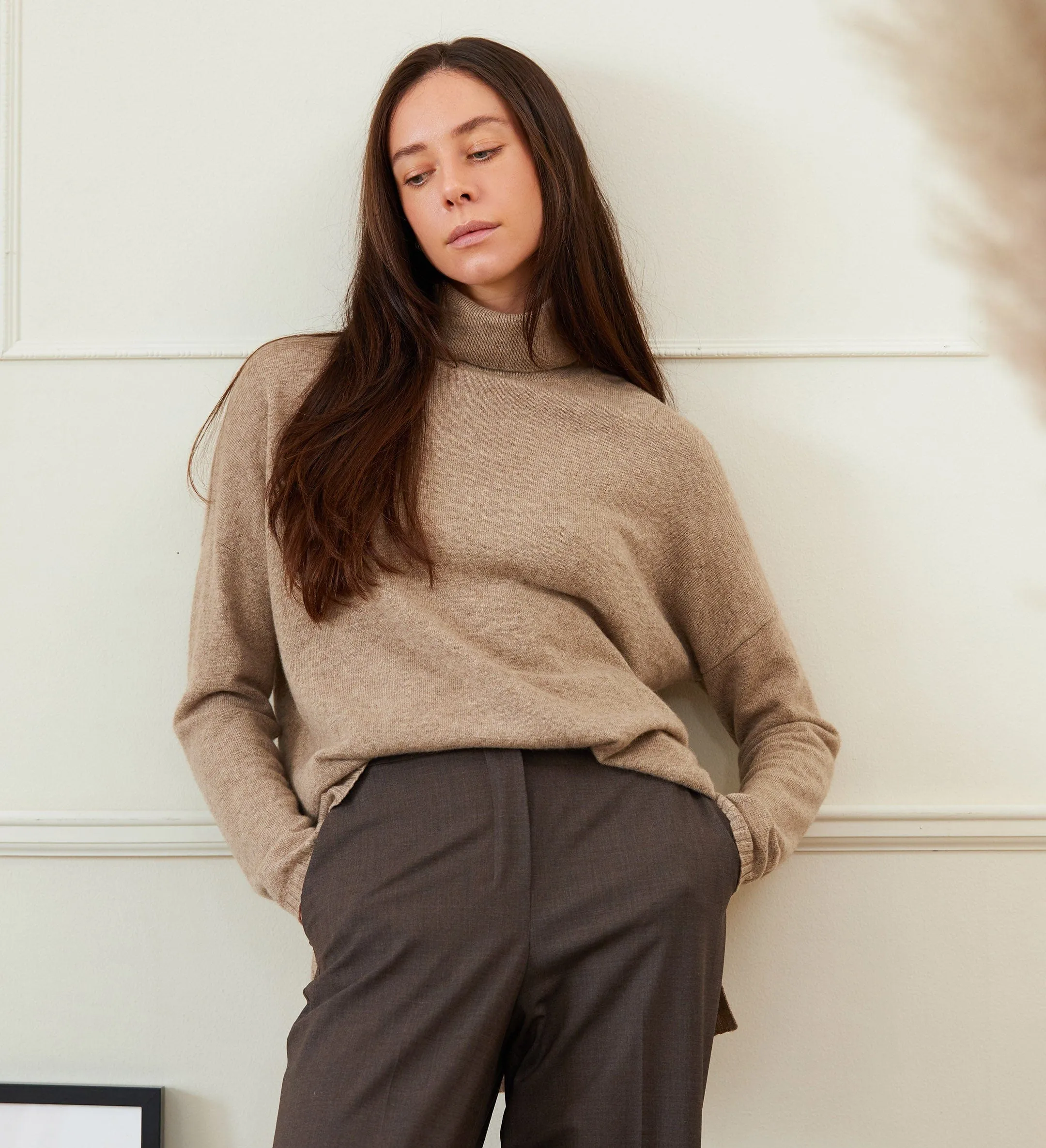 The Oversized Cashmere Turtleneck Sweater sold by State Cashmere