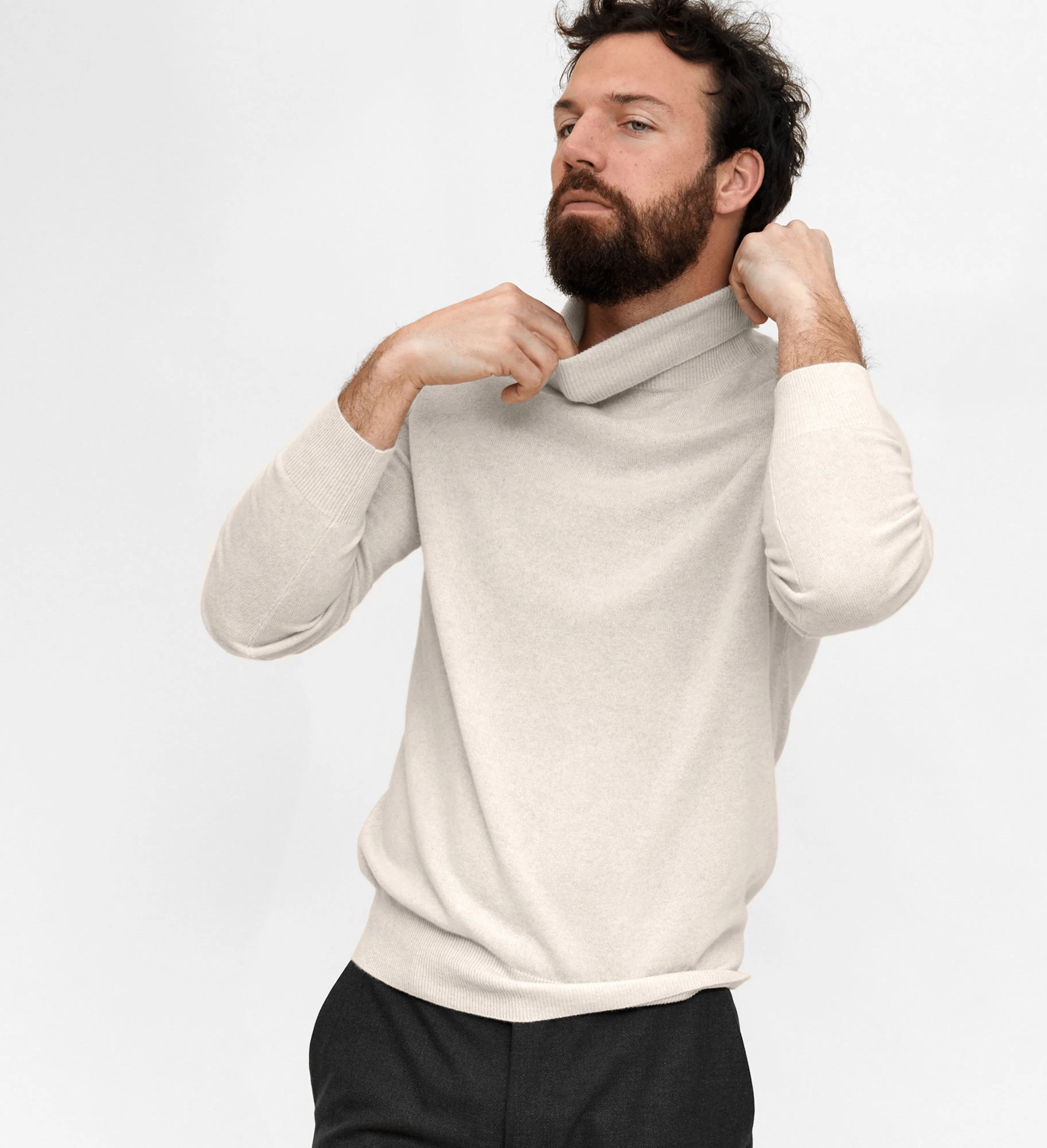 The Cashmere Turtleneck Basic Sweater sold by State Cashmere