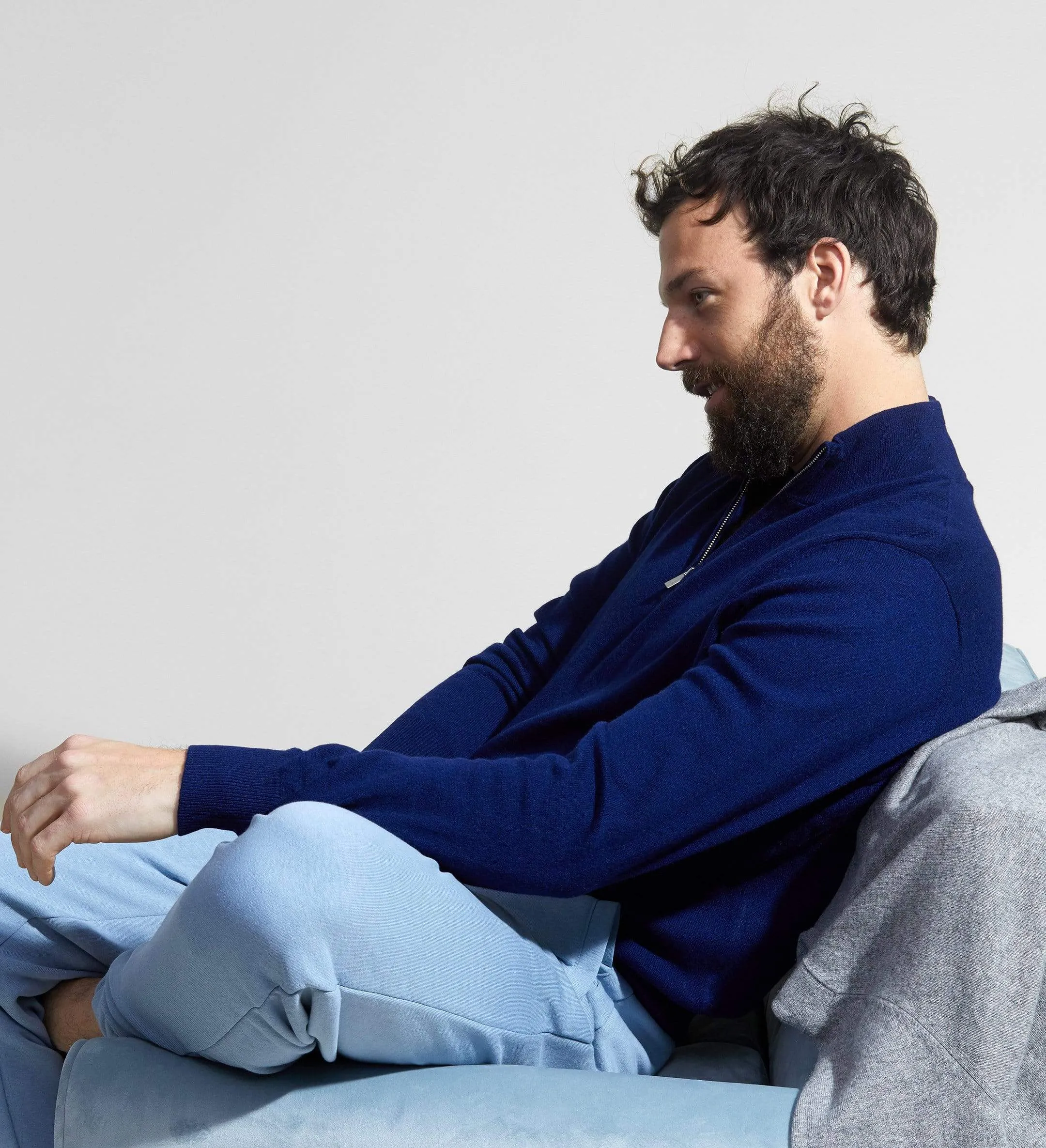 The Mock-Neck Quarter Zip Cashmere Polo Sweater sold by State Cashmere product image thumbnail 3