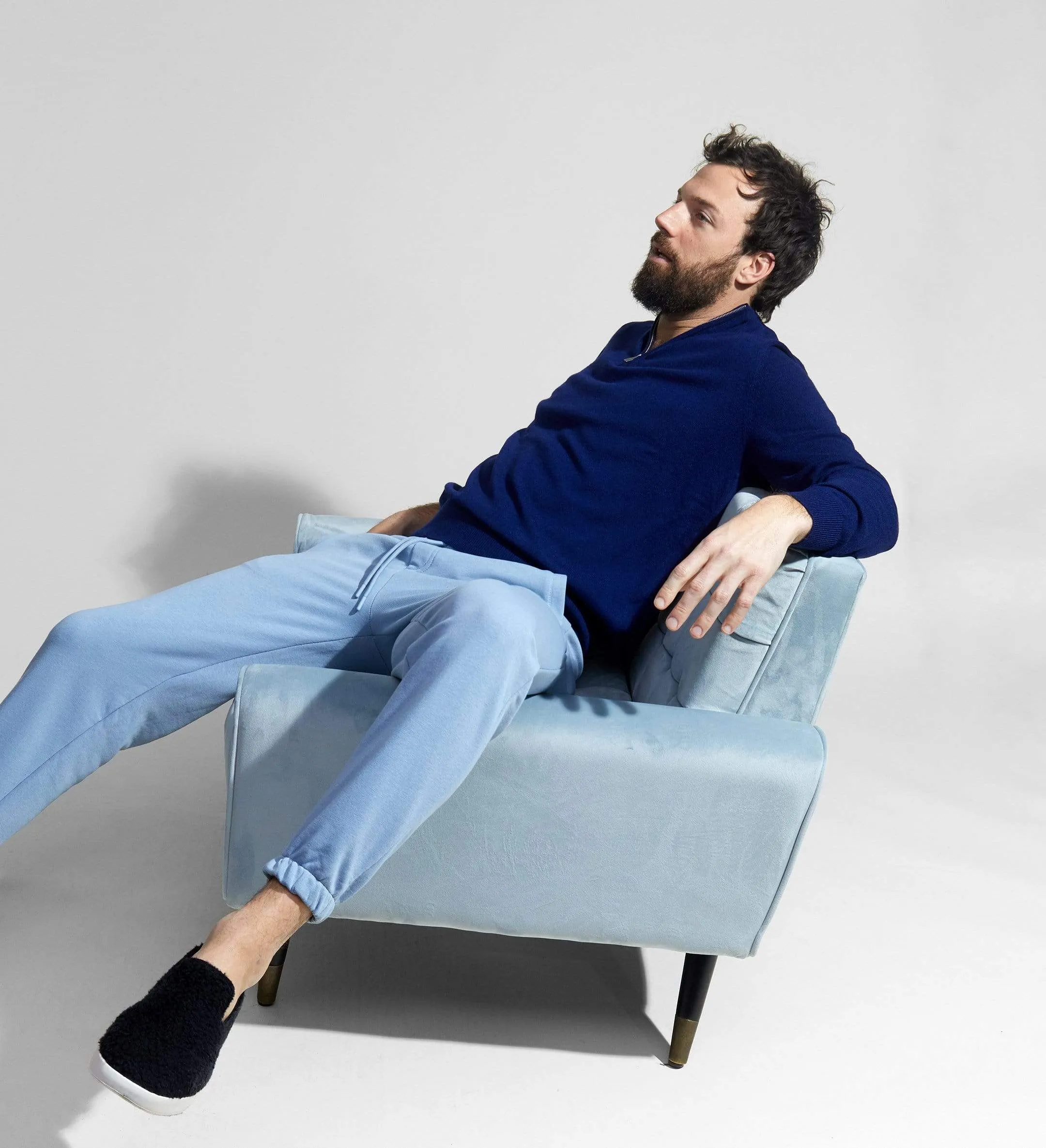 The Mock-Neck Quarter Zip Cashmere Polo Sweater sold by State Cashmere product image thumbnail 2