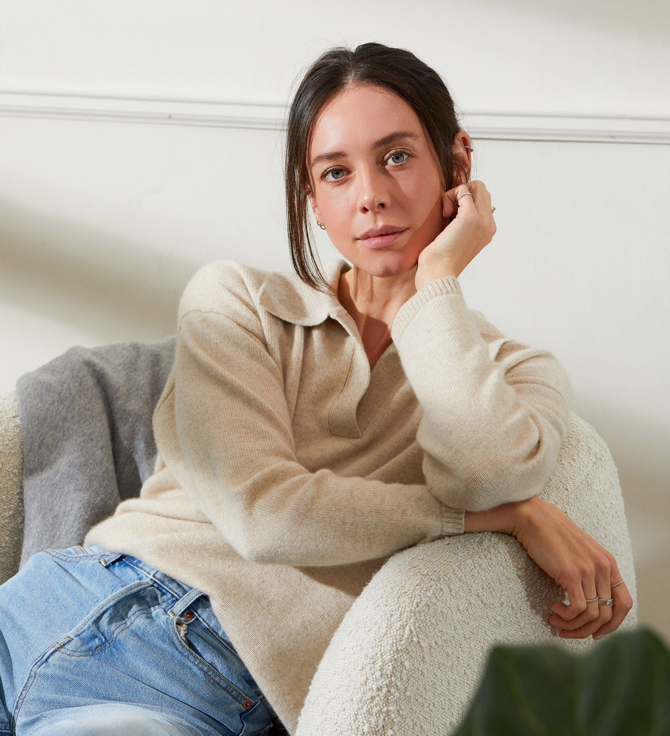 The Polo Collar Sweater sold by State Cashmere