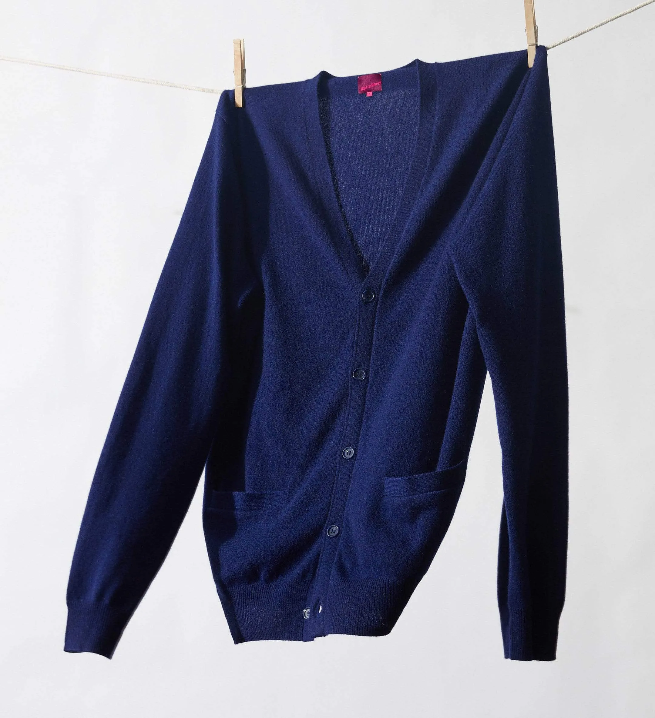 The V-Neck Button Down Cashmere Cardigan with Pockets sold by State Cashmere product image thumbnail 5