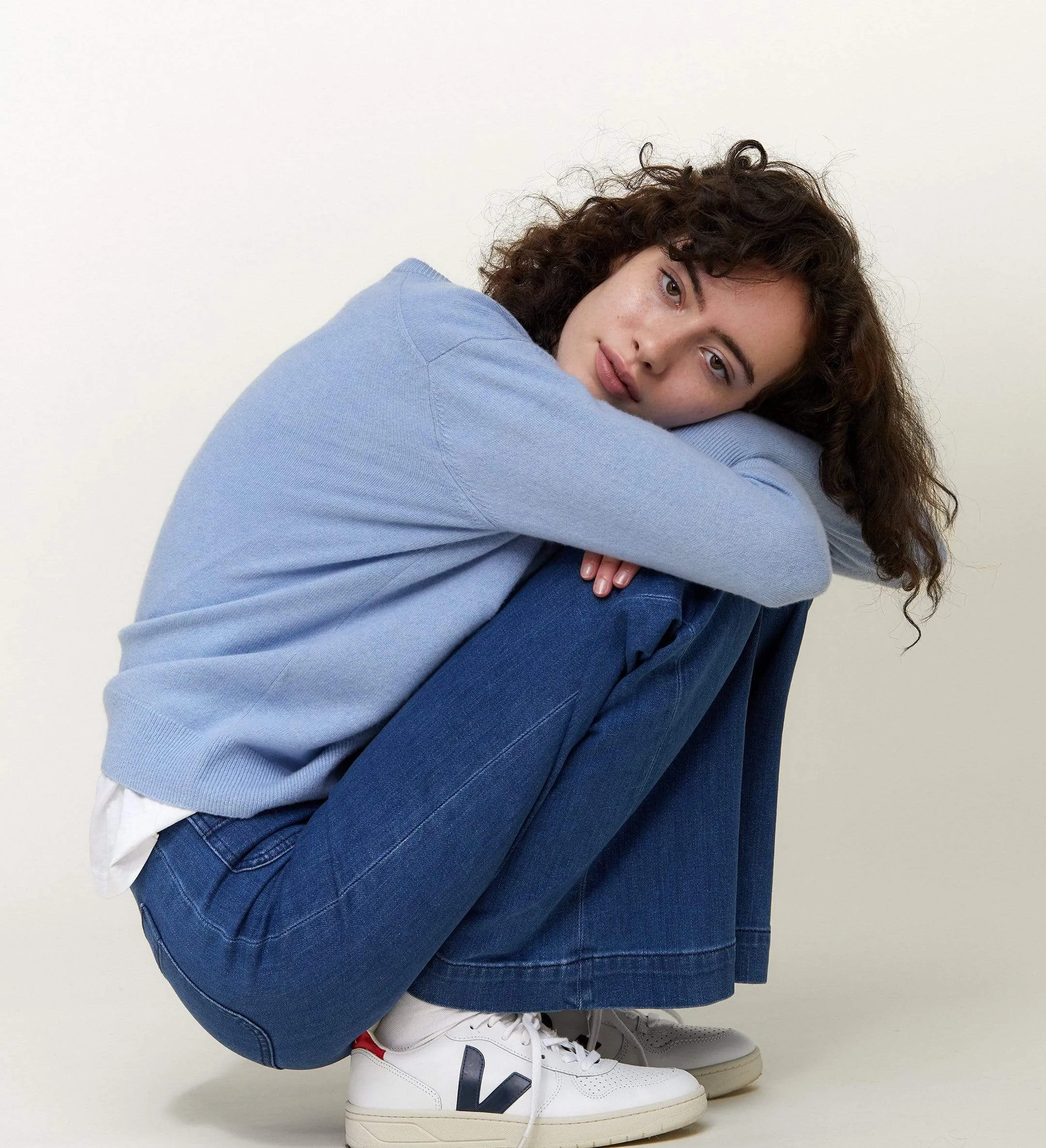 The Crewneck Button-Down Cashmere Cardigan sold by State Cashmere product image thumbnail 3