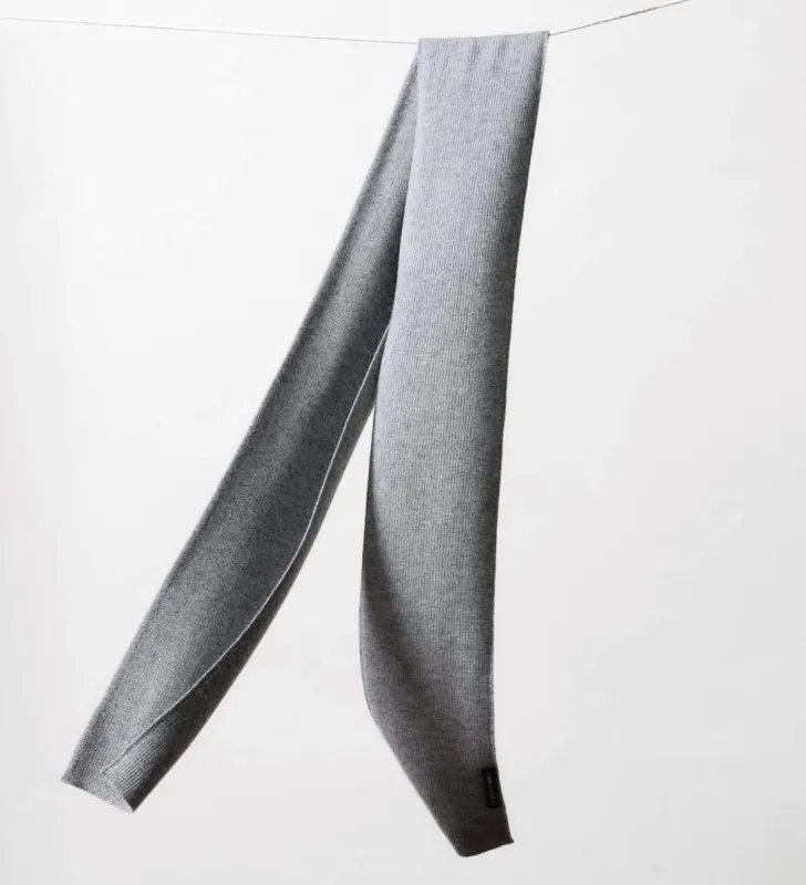 The Unisex Cashmere Ribbed Solid Color Scarf sold by State Cashmere