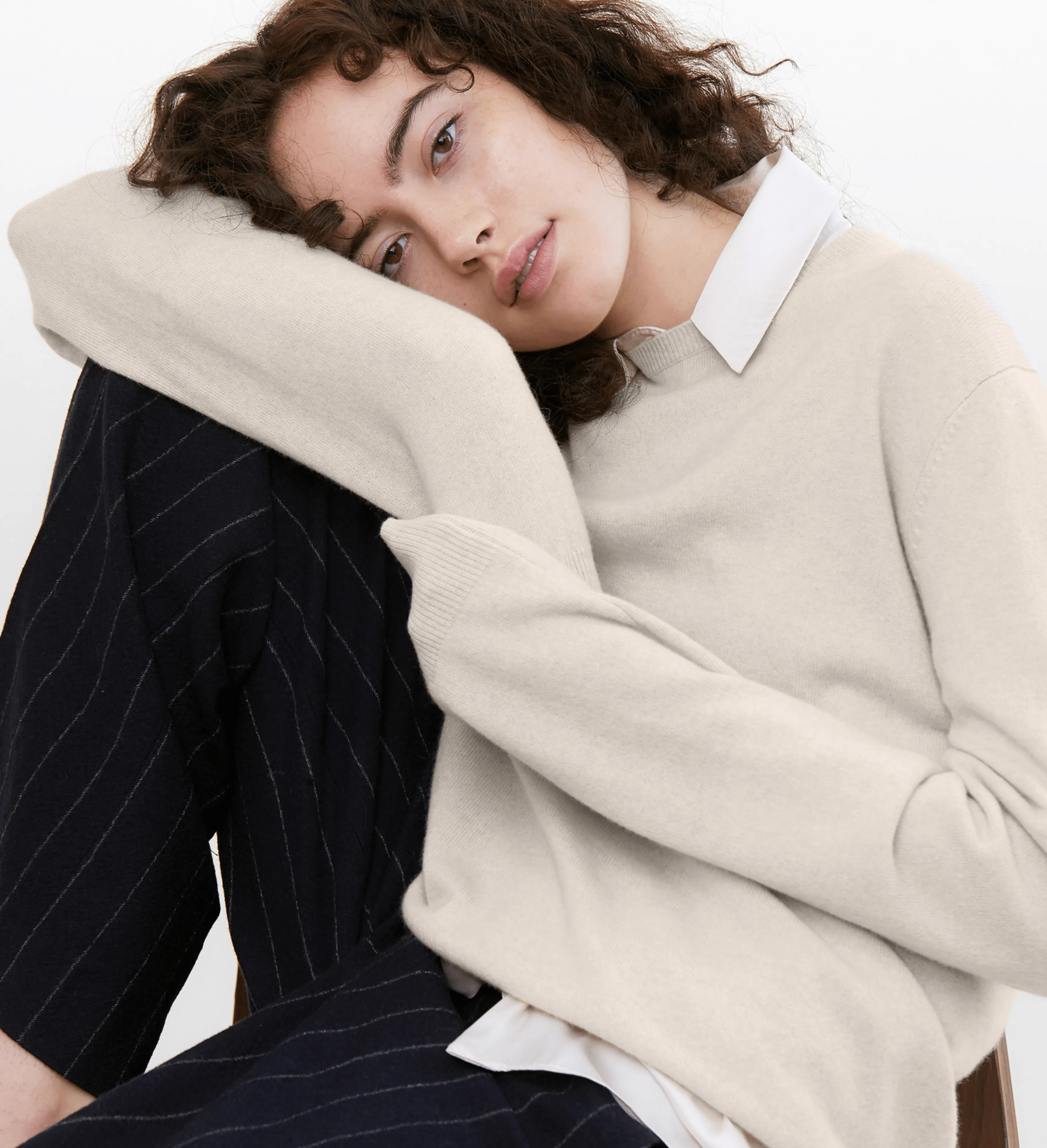 The Women’s Basic Crewneck Cashmere Sweater sold by State Cashmere