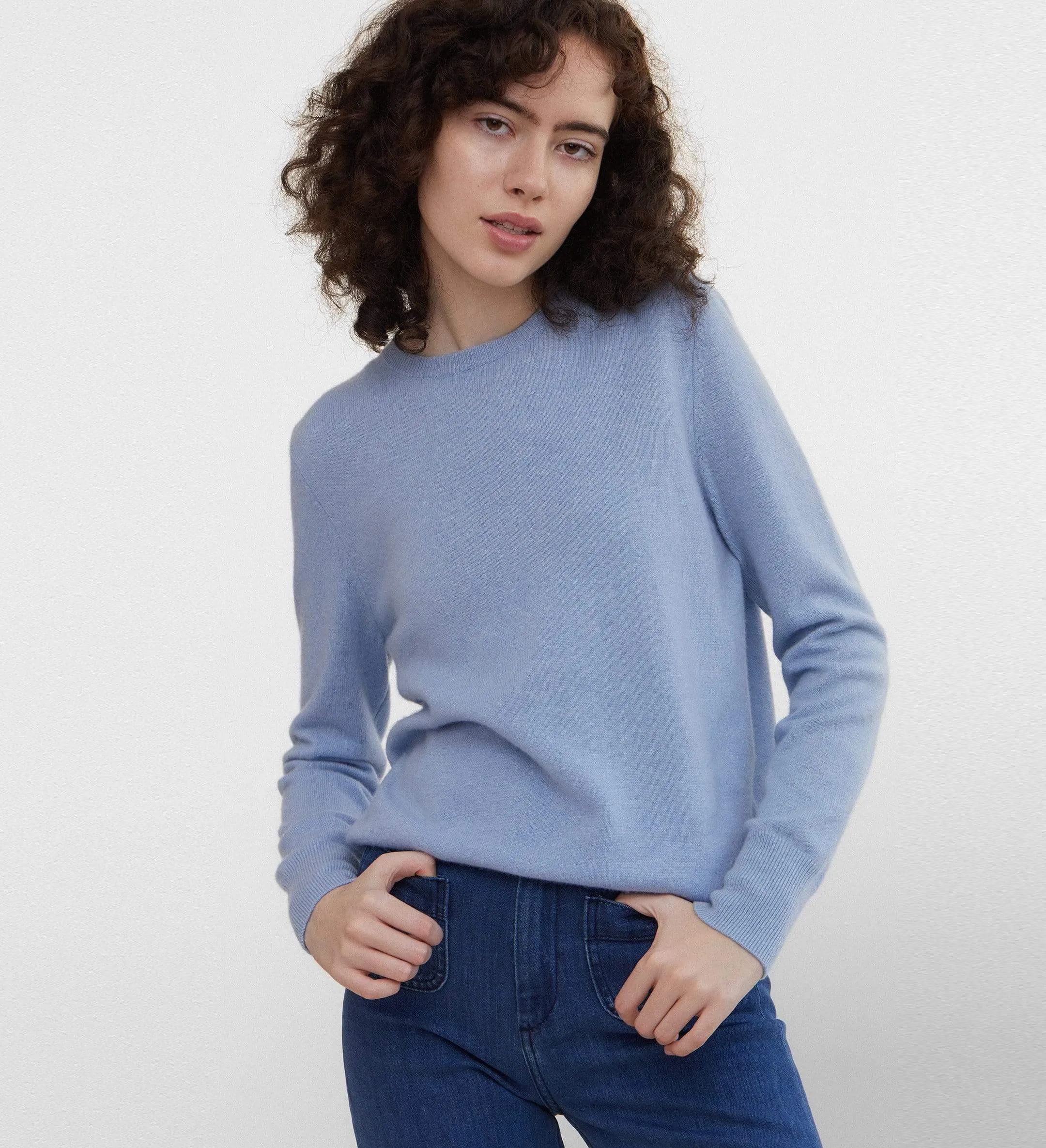 The Women’s Basic Crewneck Cashmere Sweater sold by State Cashmere