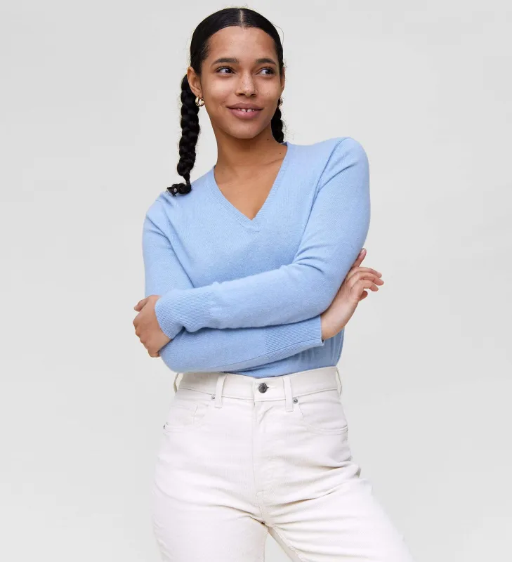 The Women's Basic V-Neck Cashmere Sweater made by State Cashmere