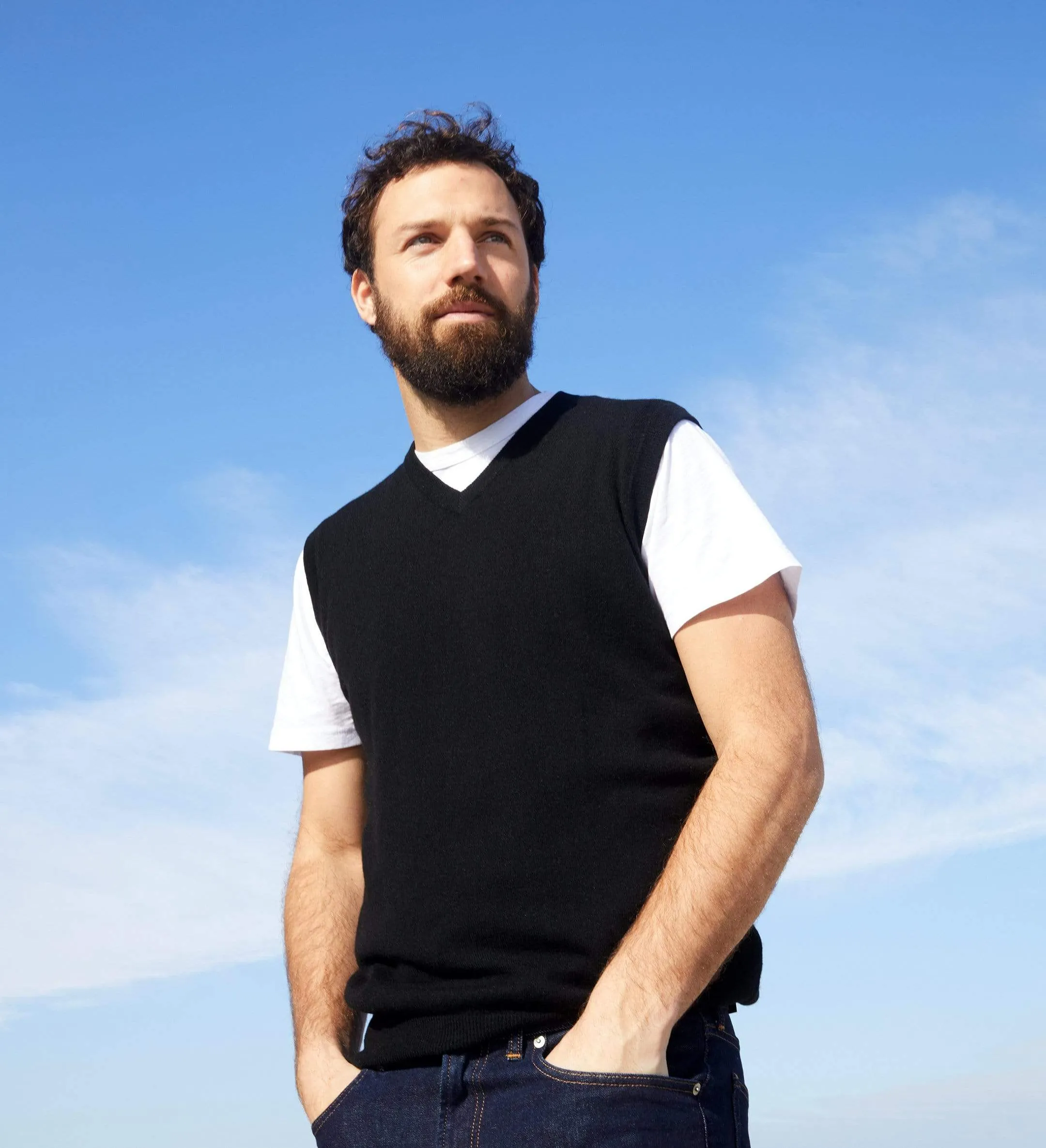 The V-Neck Basic Vest Cashmere Sweater sold by State Cashmere product image thumbnail 3