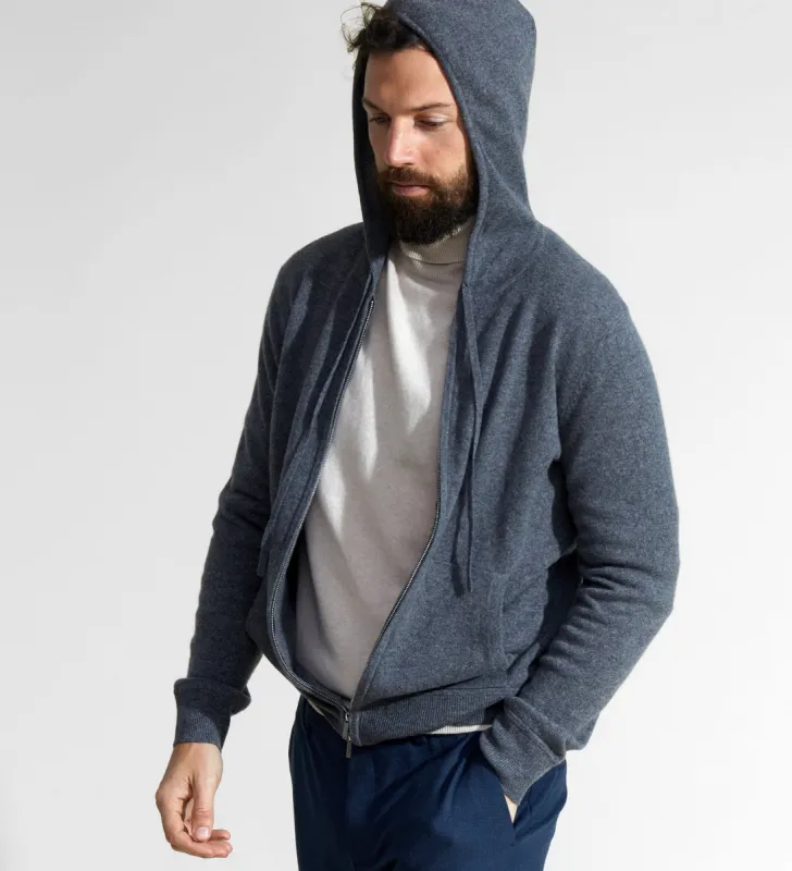 The Full Zipper Hoodie sold by State Cashmere