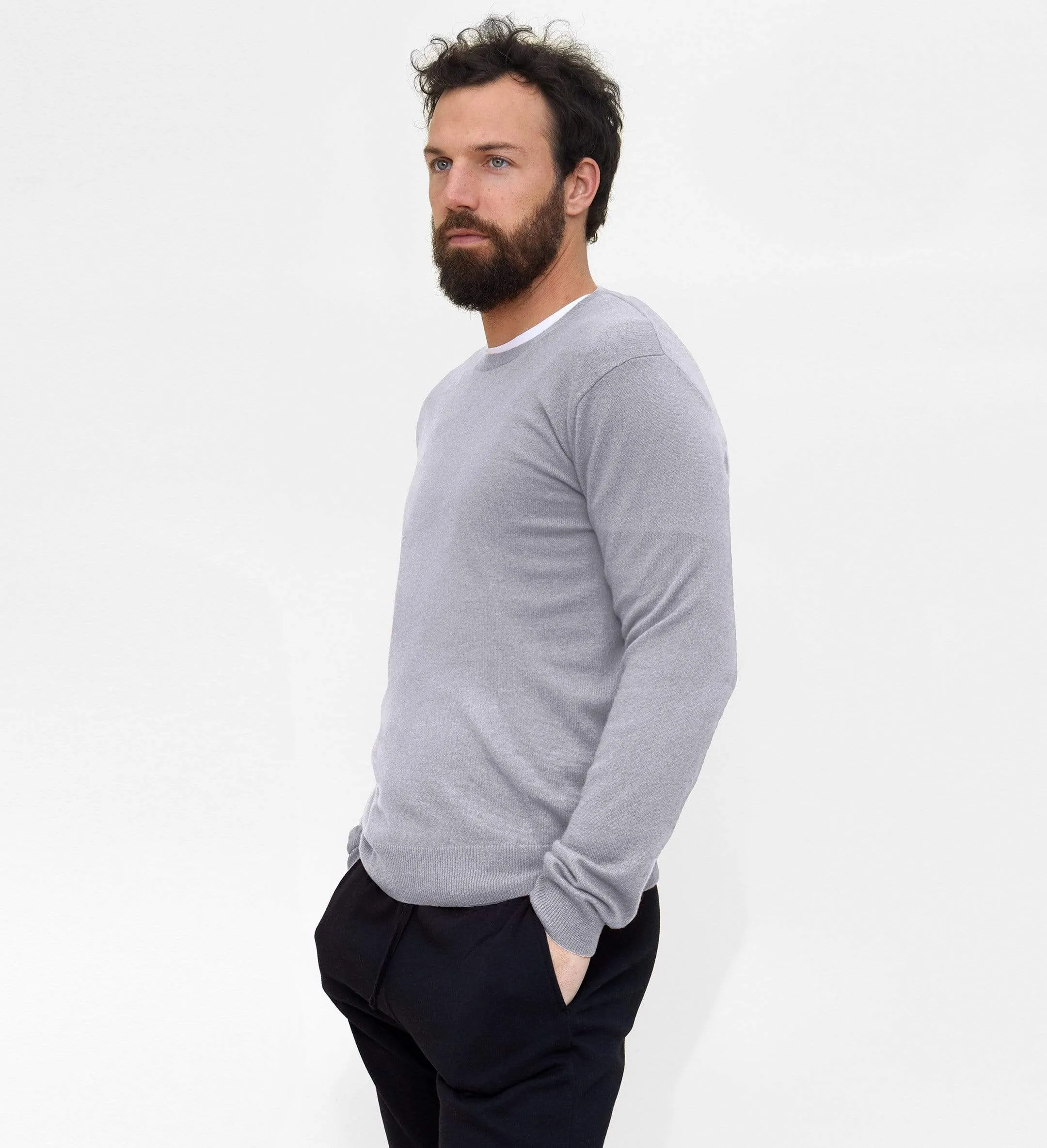 The Men’s Basic Crewneck Cashmere Sweater sold by State Cashmere product image thumbnail 2