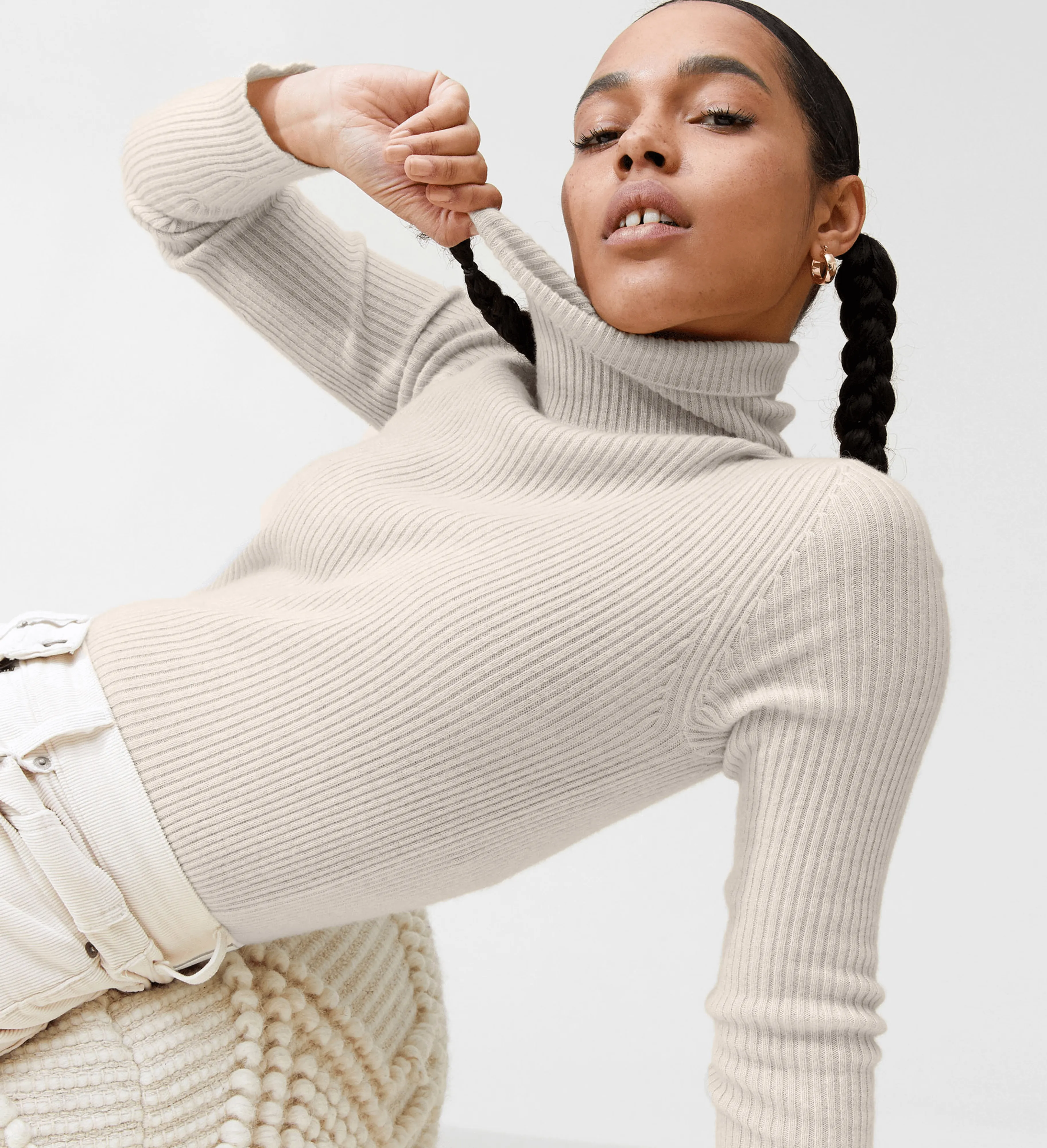 The Ribbed Turtleneck Cashmere Sweater sold by State Cashmere