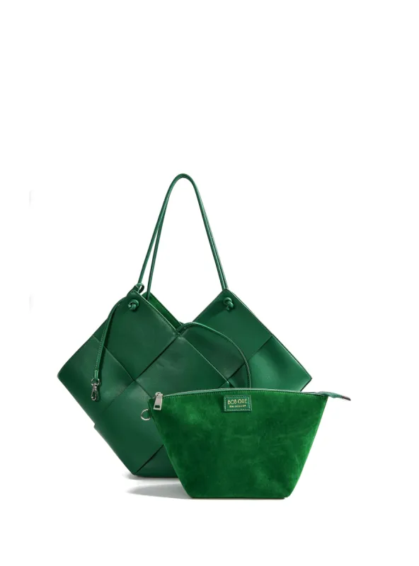 Taylor Contexture Leather Bag, Racing Green made by Bob Ore Blue Collection