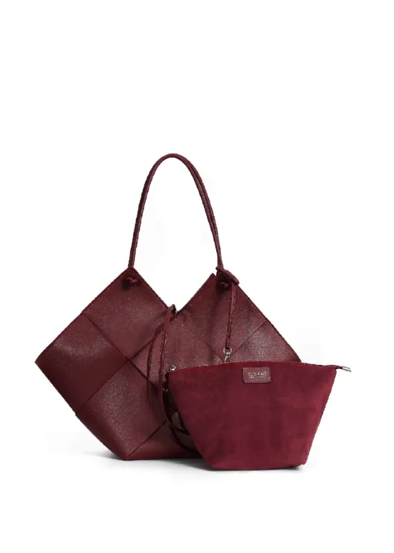 Taylor Contexture Leather Bag, Plum (Burgundy) sold by Bob Ore Blue Collection
