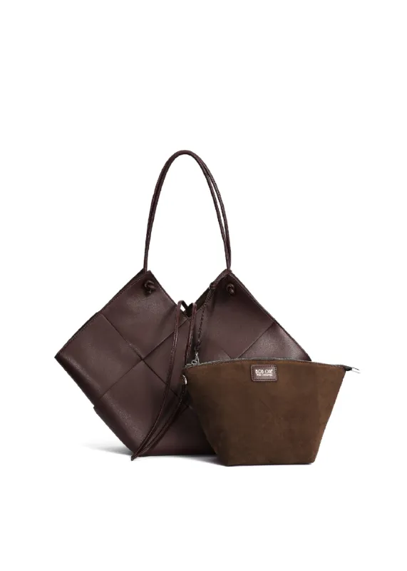 Taylor Contexture Leather Bag, Chocolate sold by Bob Ore Blue Collection