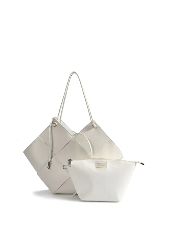 Taylor Contexture Leather Bag, Off White sold by Bob Ore Blue Collection