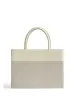 Victoria Tote Leather Canvas Combo Bag, White sold by Bob Ore Blue Collection