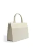 Victoria Tote Leather Canvas Combo Bag, White sold by Bob Ore Blue Collection