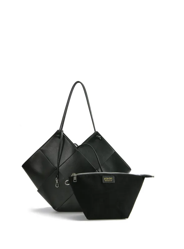 Taylor Contexture Leather Bag, Black sold by Bob Ore Blue Collection