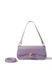 Jacqueline Leather Bag with Croc-Embossed Pattern, Purple sold by Bob Ore Blue Collection