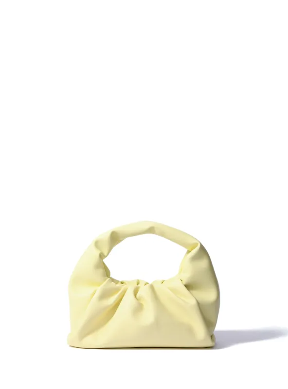 Marshmallow Croissant Bag in Soft Leather, Bright Yellow sold by Bob Ore Blue Collection