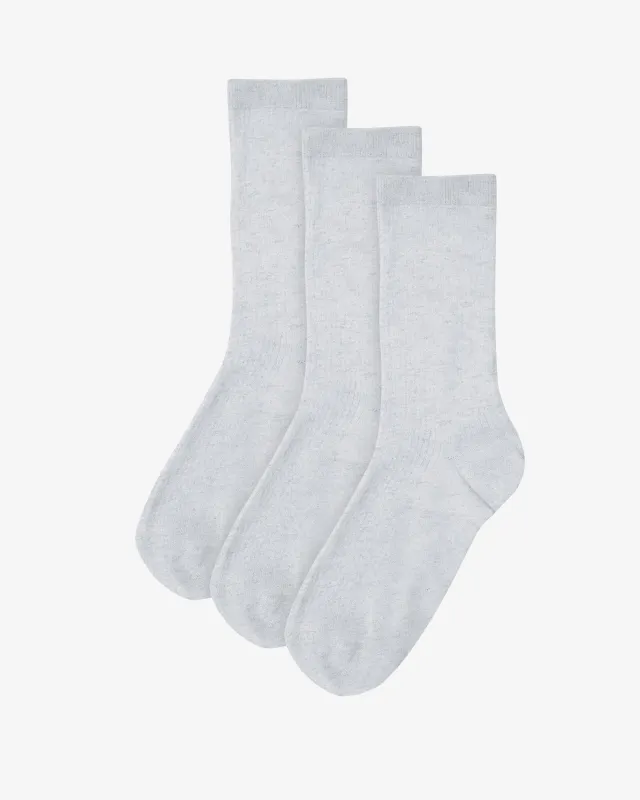 Women Classic Organic Sock - Snow Melange (3-Pack) sold by Colorful Standard