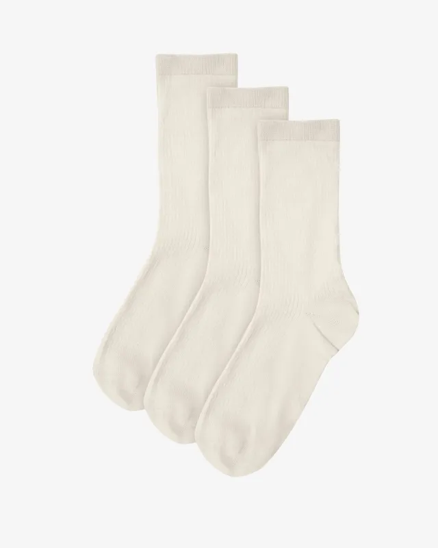 Women Classic Organic Sock - Ivory White (3-Pack) sold by Colorful Standard