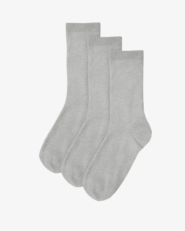 Women Classic Organic Sock - Heather Grey (3-Pack) sold by Colorful Standard