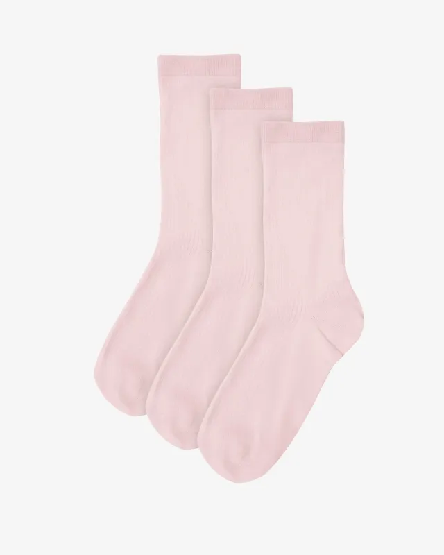 Women Classic Organic Sock - Faded Pink (3-Pack) sold by Colorful Standard
