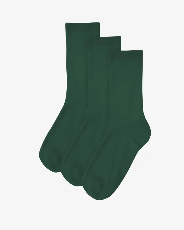 Women Classic Organic Sock - Emerald Green (3-Pack) sold by Colorful Standard