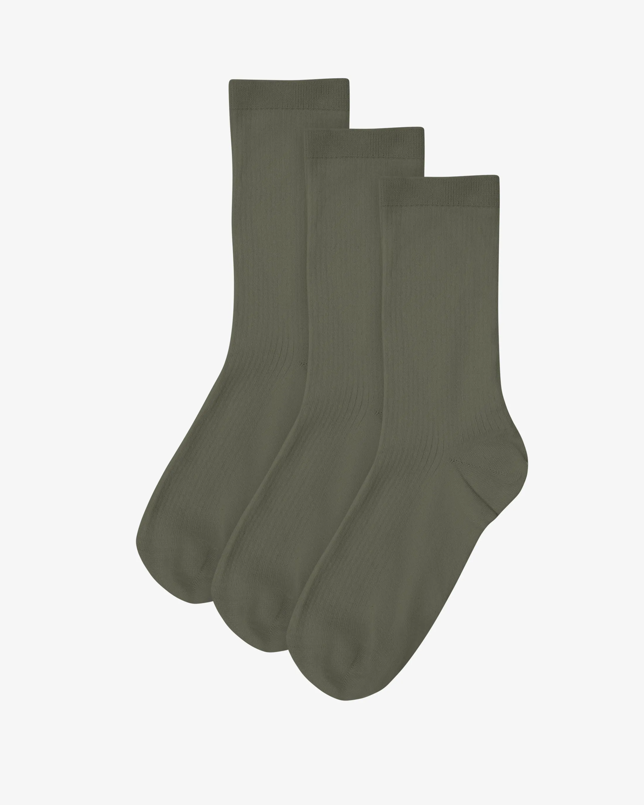 Women Classic Organic Sock - Dusty Olive (3-Pack) sold by Colorful Standard