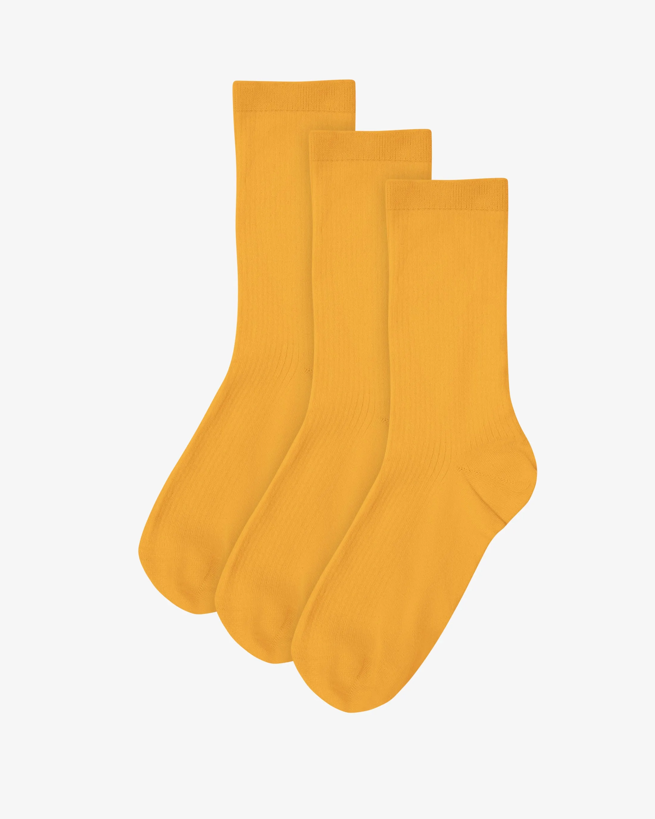 Women Classic Organic Sock - Burned Yellow (3-Pack) sold by Colorful Standard