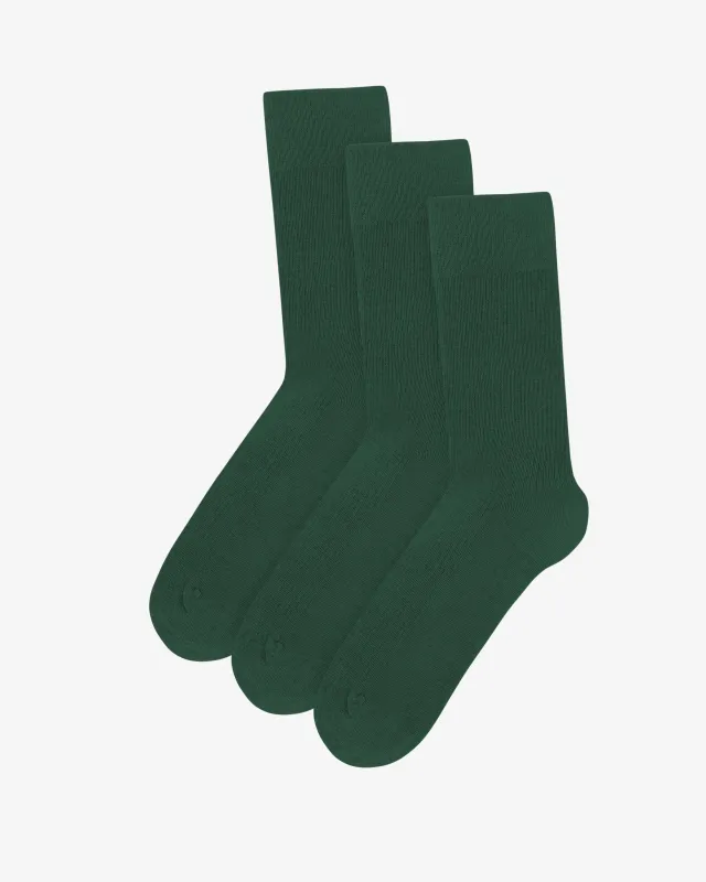 Classic Organic Sock - Emerald Green (3-Pack) sold by Colorful Standard